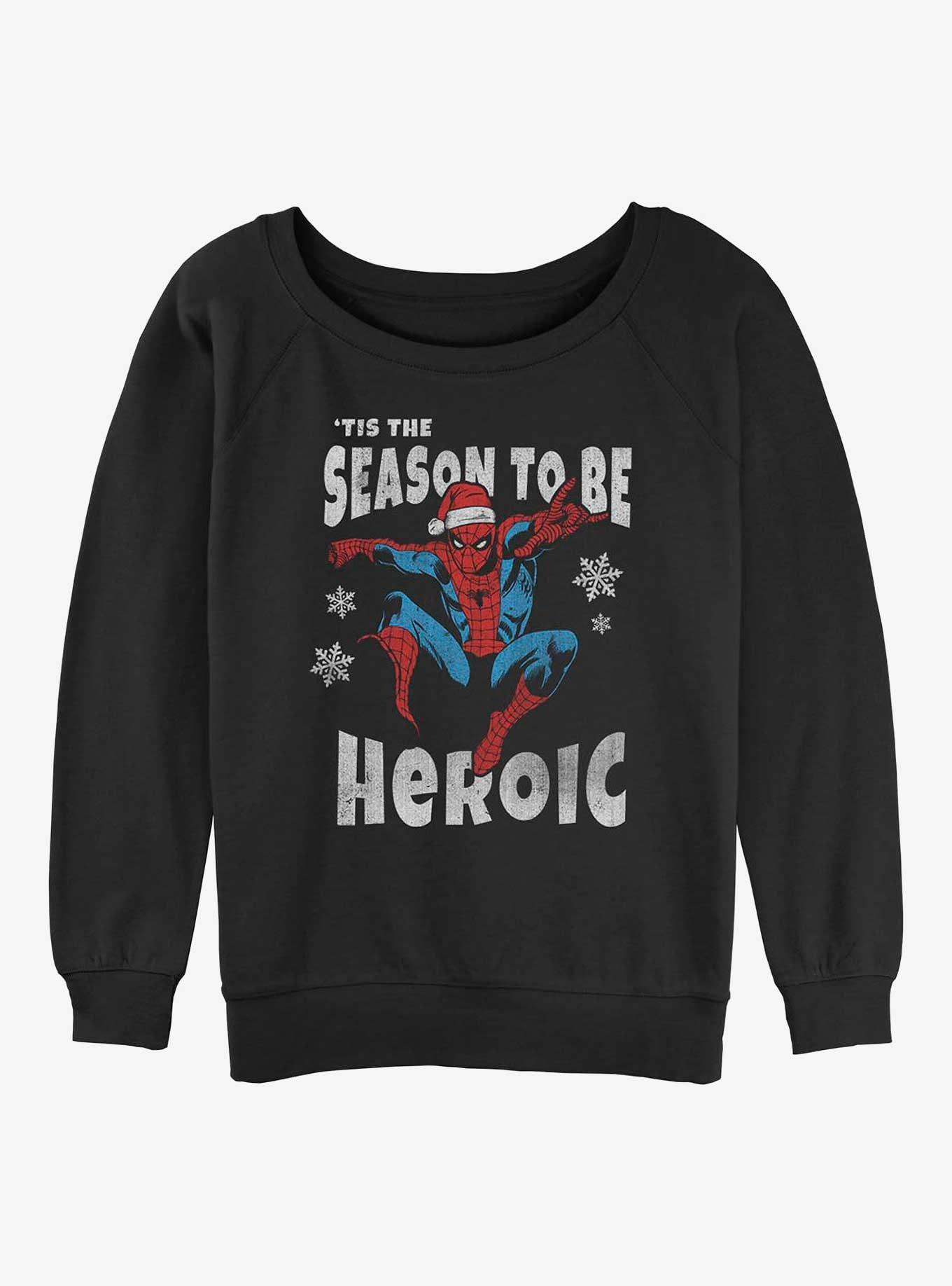 Marvel Spider-Man Tis The Season Girls Slouchy Sweatshirt Product Image