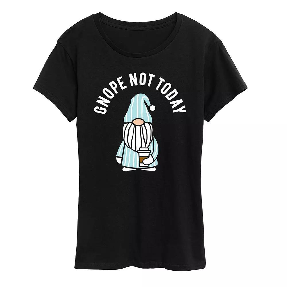 Women's Gnope Not Today Sleepy Gnome Graphic Tee,  Product Image