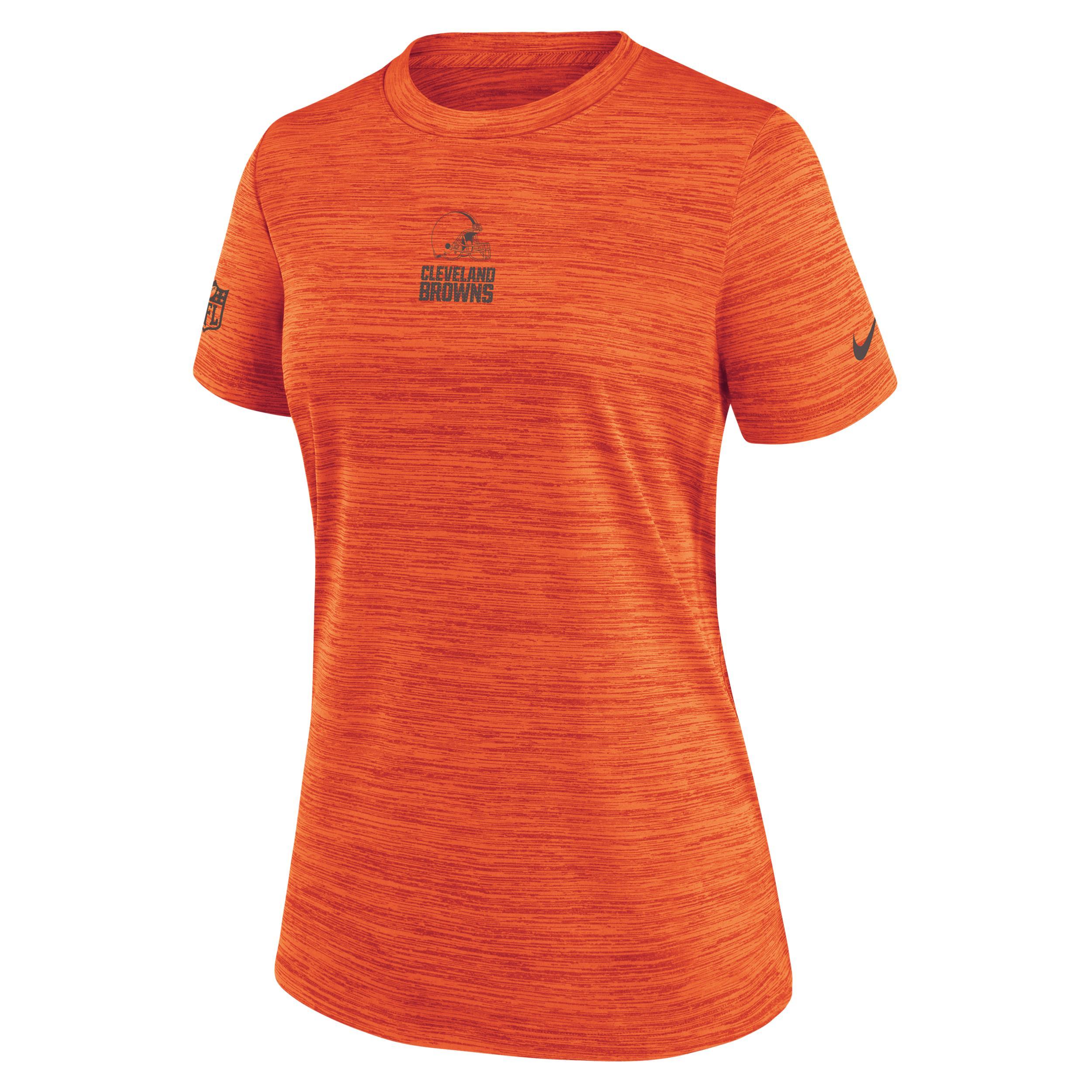 Cleveland Browns Sideline Team Issue Velocity Nike Womens Dri-FIT NFL T-Shirt | 03EY89L9I-P88 Product Image
