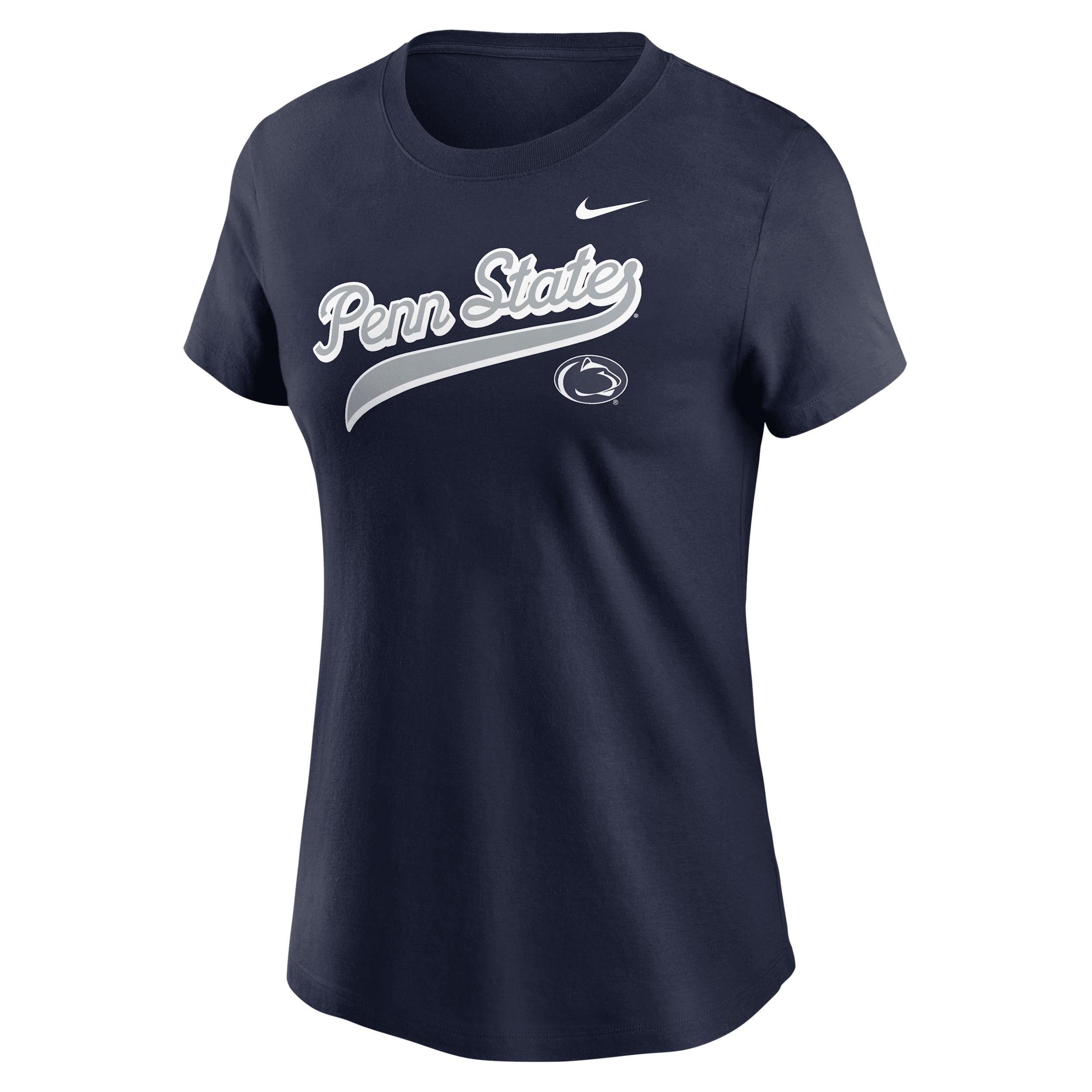 Penn State Athletic Prep Arch Local Script Nike Womens College T-Shirt | NKAF41SPSN-XFN Product Image