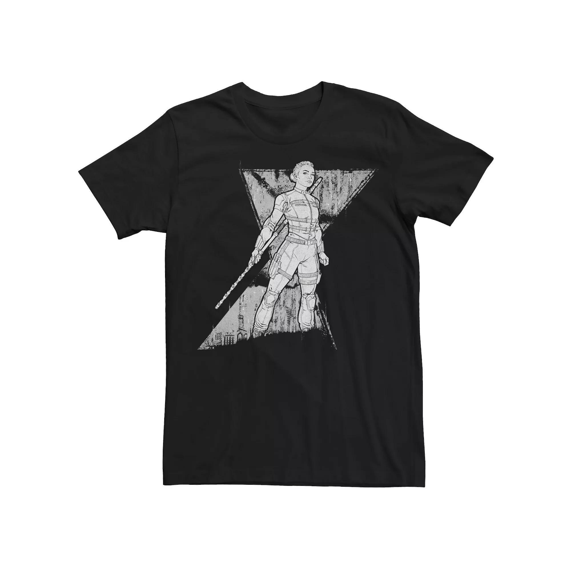 Men's Marvel Black Widow Yelena Sketch Logo Tee,  Product Image