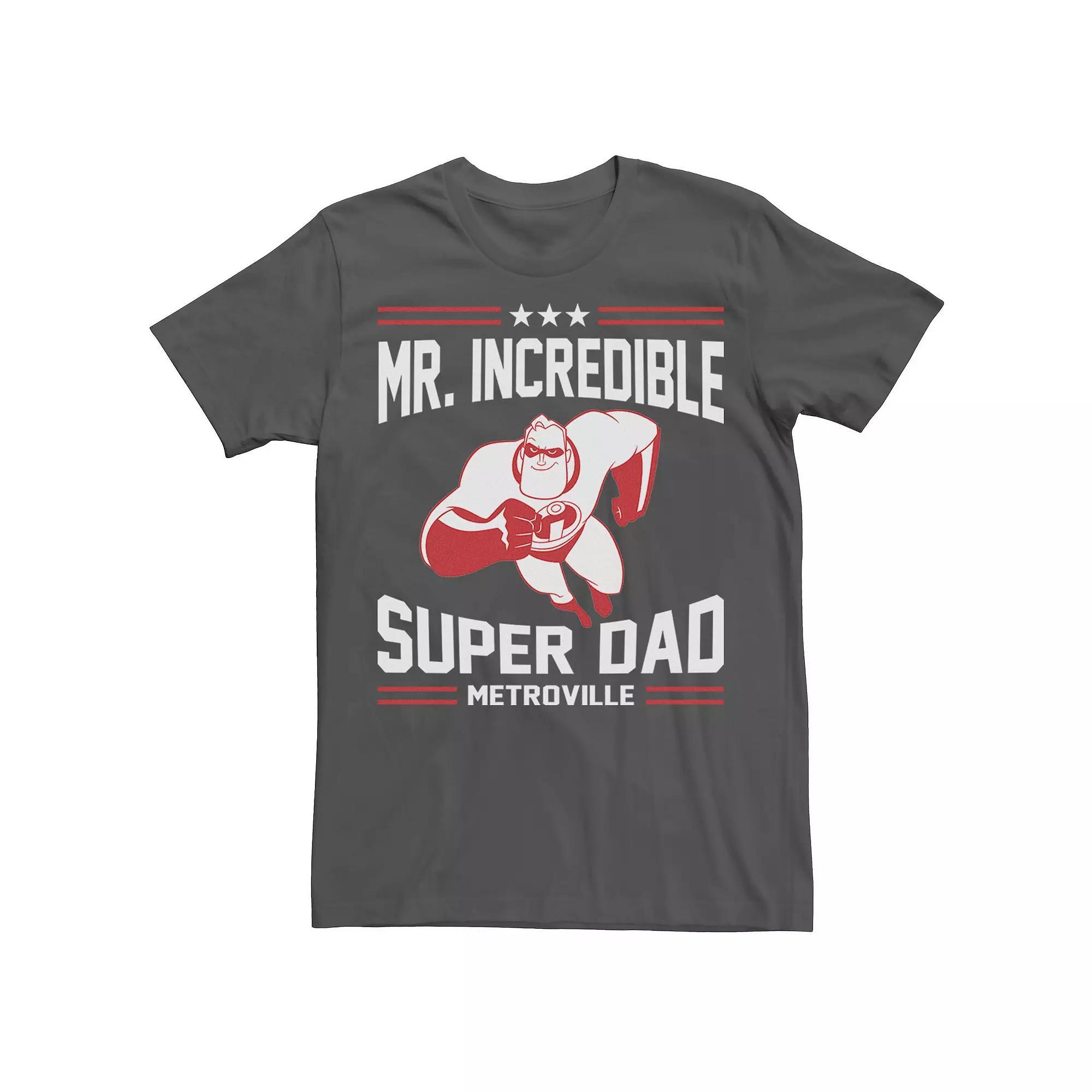 Disney / Pixar's The Incredibles Men's Super Dad Tee, Size: Small, Grey Product Image