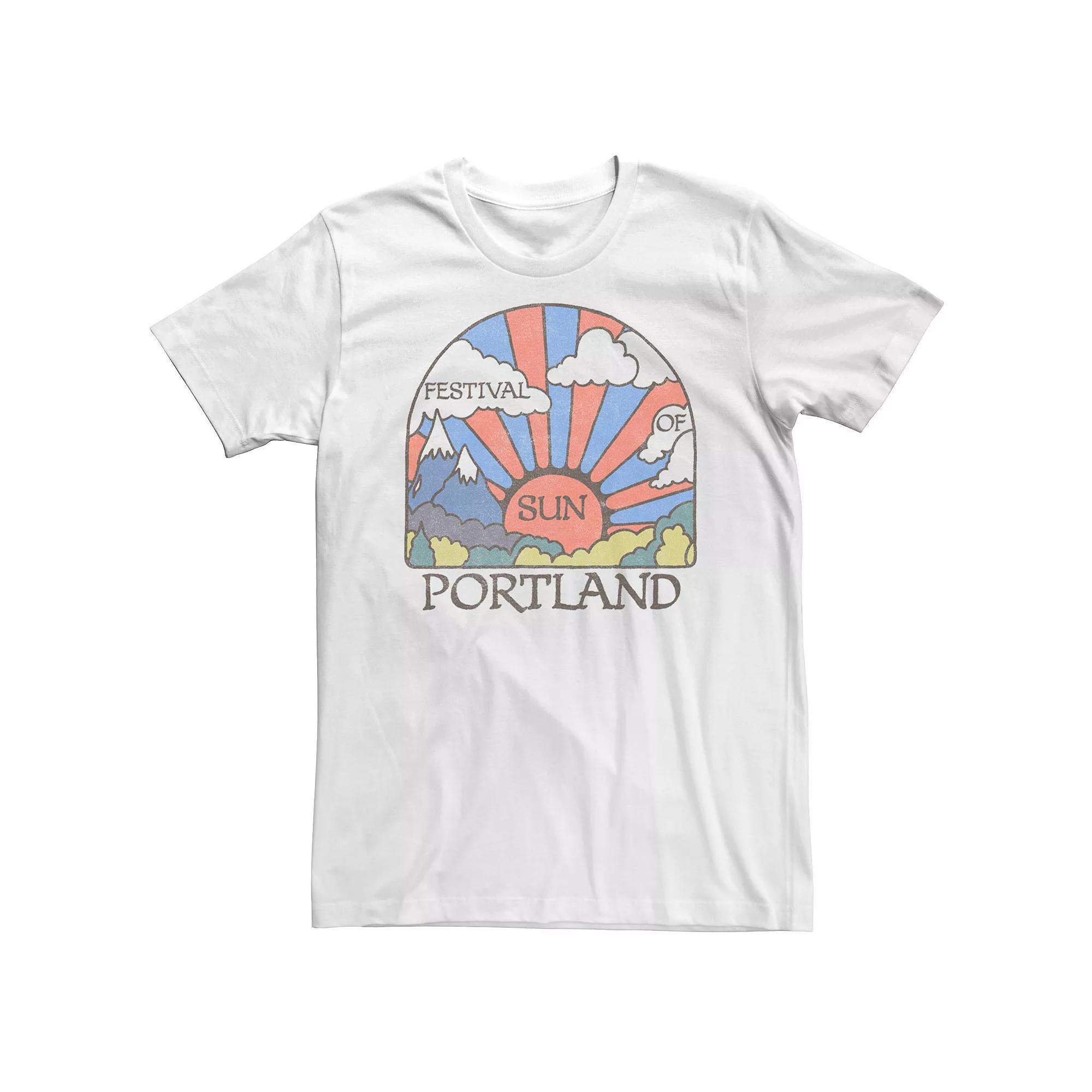 Big & Tall Trendy Portland Sun Festival Vintage Graphic Tee, Men's,  Product Image