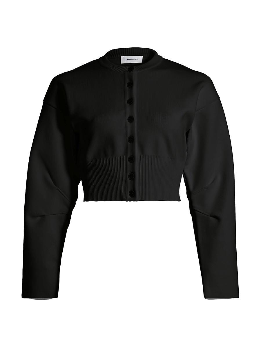 Womens Matte Crop Cardigan Product Image