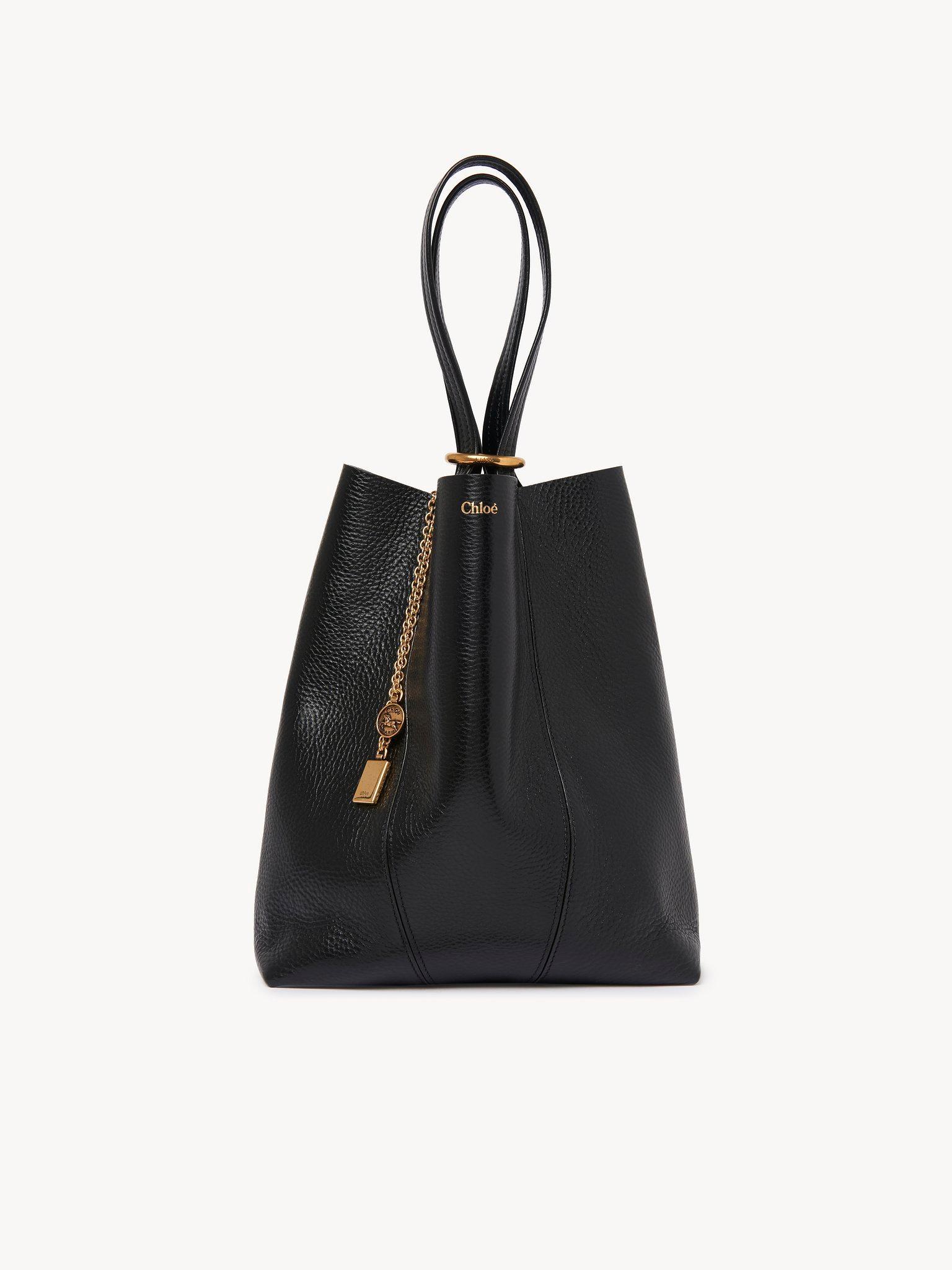 Chloé Spin tote bag in grained leather Product Image