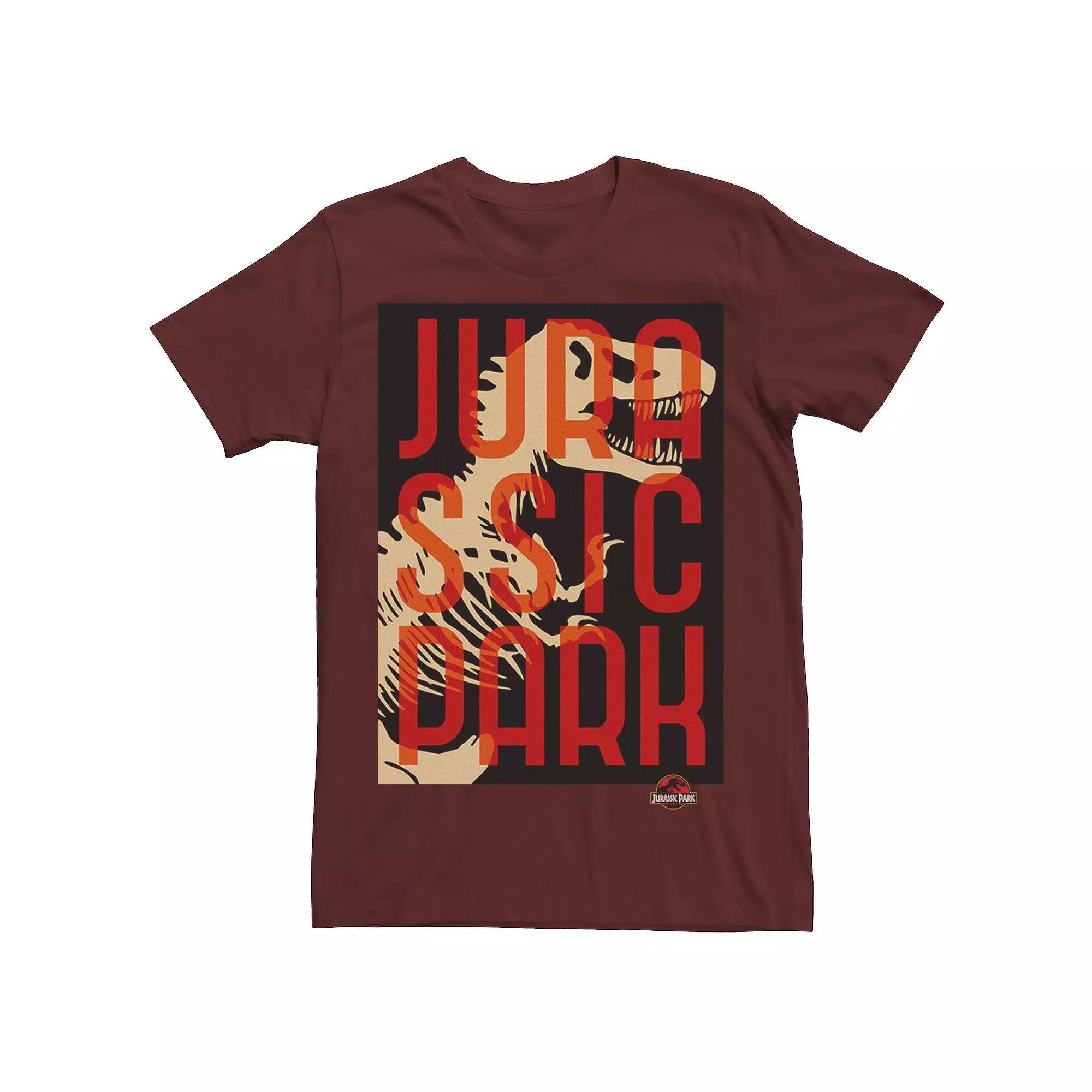 Men's Jurassic Park Split Typography T-Rex Bones Tee, Size: XXL, Red Product Image