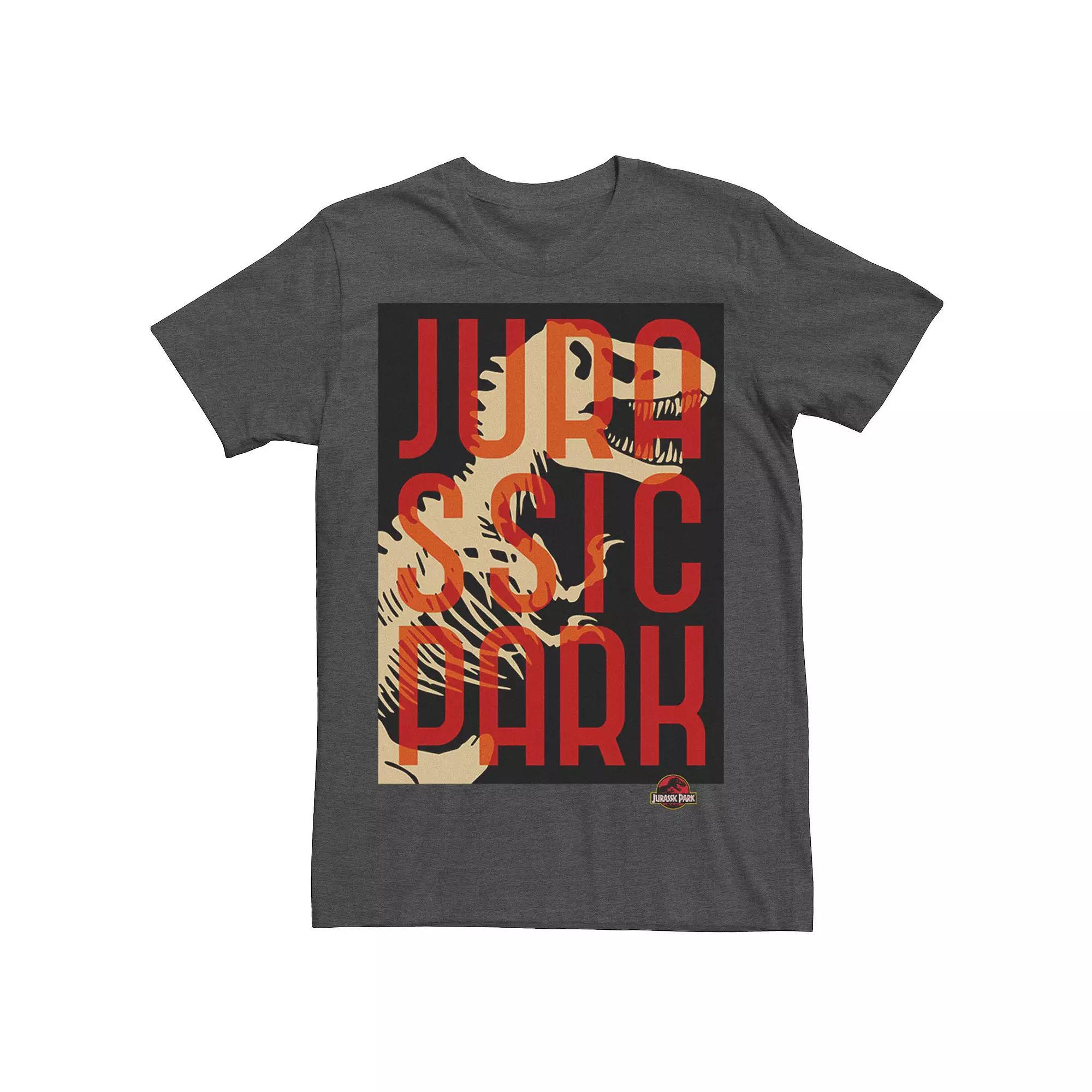 Men's Jurassic Park Split Typography T-Rex Bones Tee, Size: XXL, Red Product Image