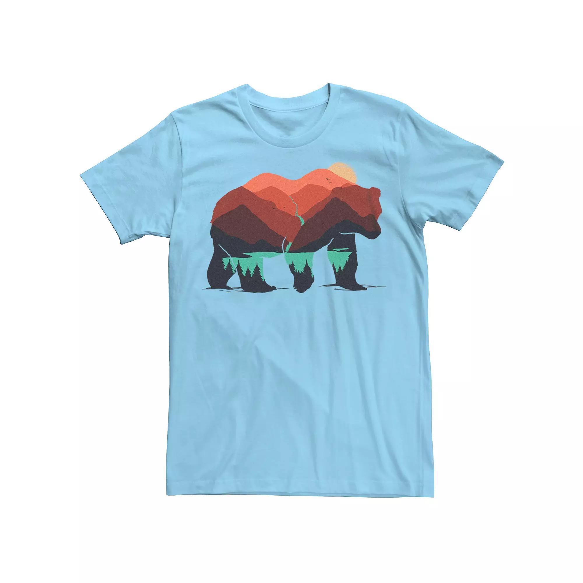 Men's Stay Wild Bear Forest Landscape Graphic Tee,  Product Image