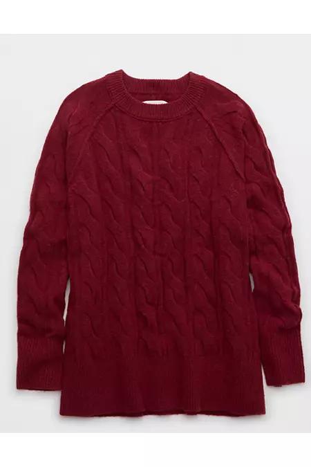 Aerie unREAL Cable Crew Sweater Women's Product Image