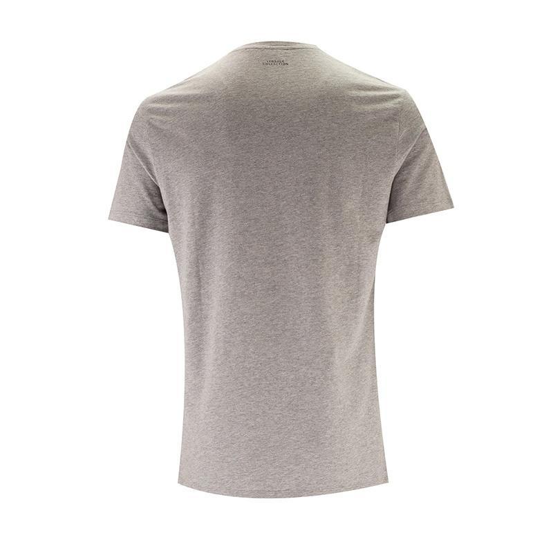 VERSACE Collection Logo Print Crewneck T-shirt In Gray Product Image