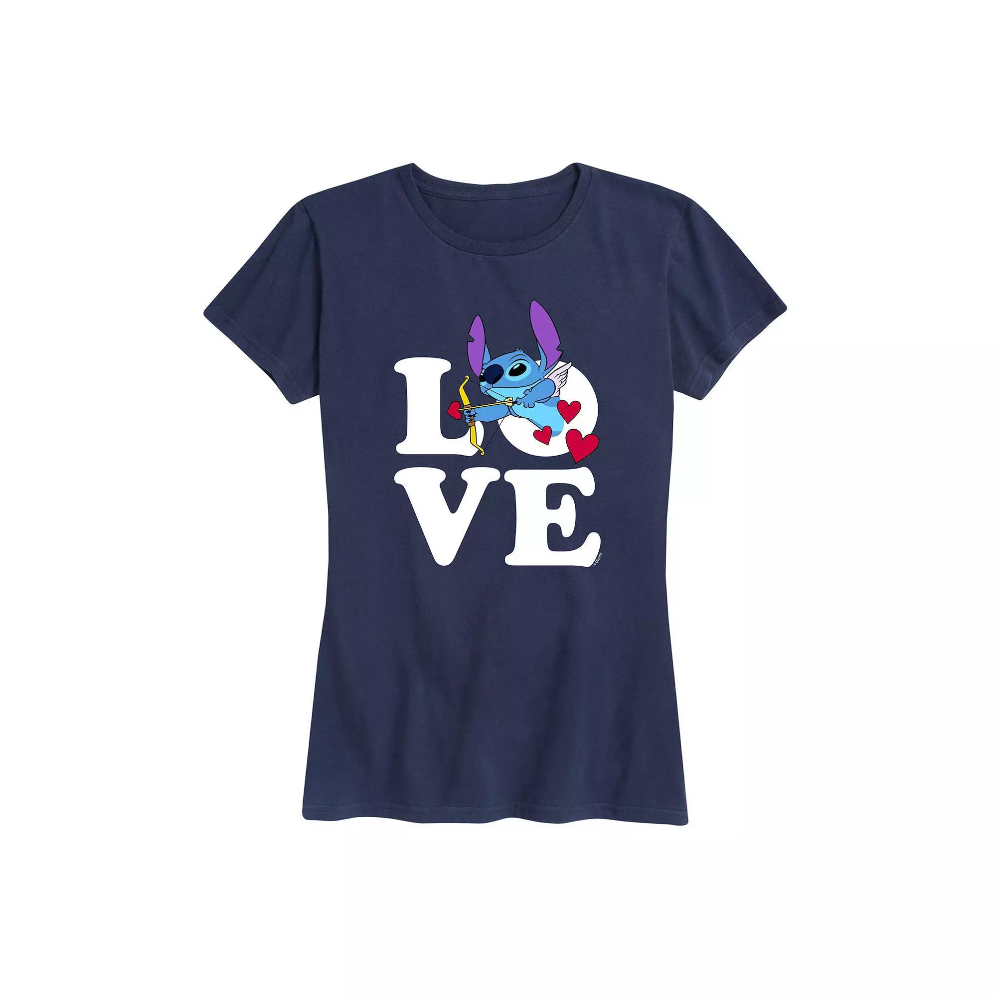 Disney's Lilo & Stitch Women's Love Cupid Graphic Tee,  Product Image