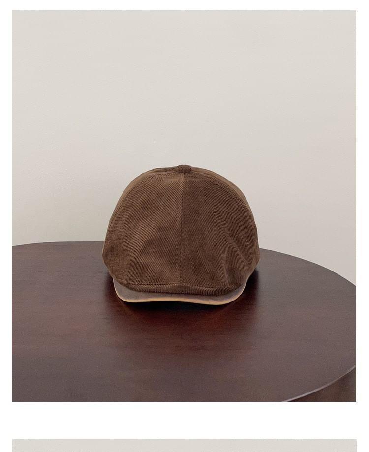 Plain Corduroy Newsboy Cap Product Image