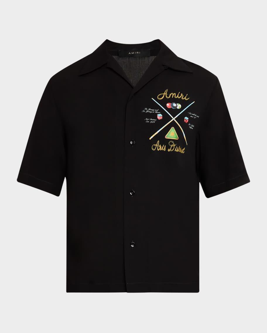 Mens Pool Cue Bowling Shirt Product Image