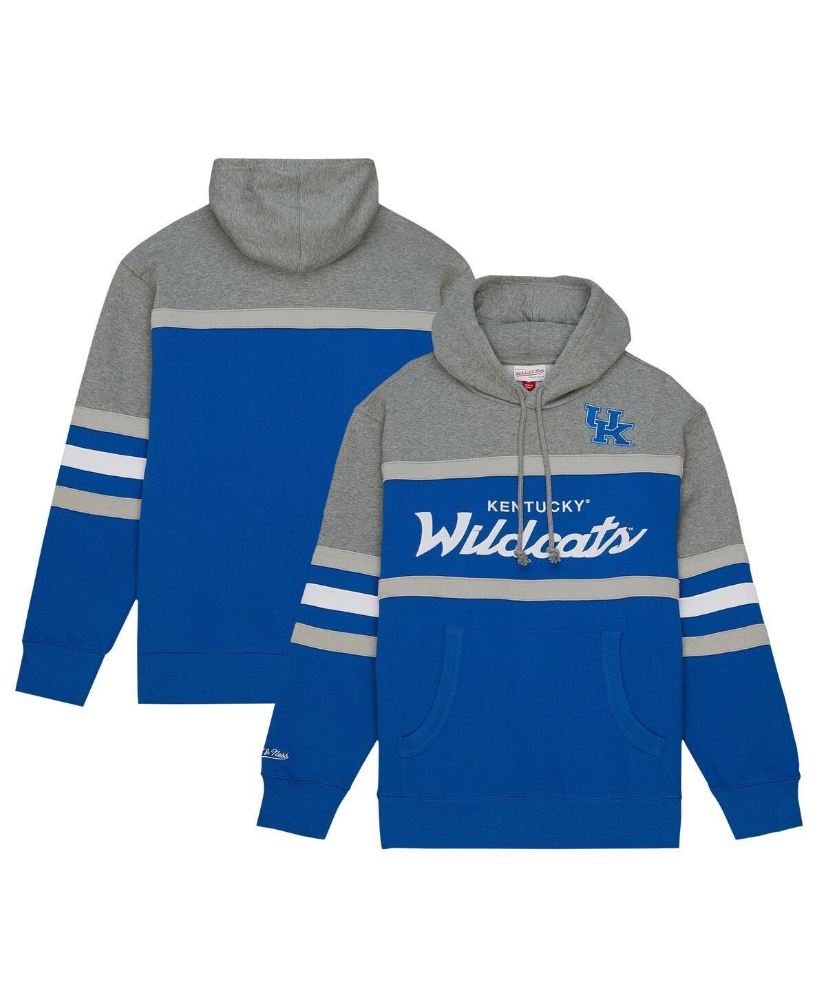 Mens Mitchell & Ness Royal Kentucky Wildcats Head Coach Pullover Hoodie Product Image