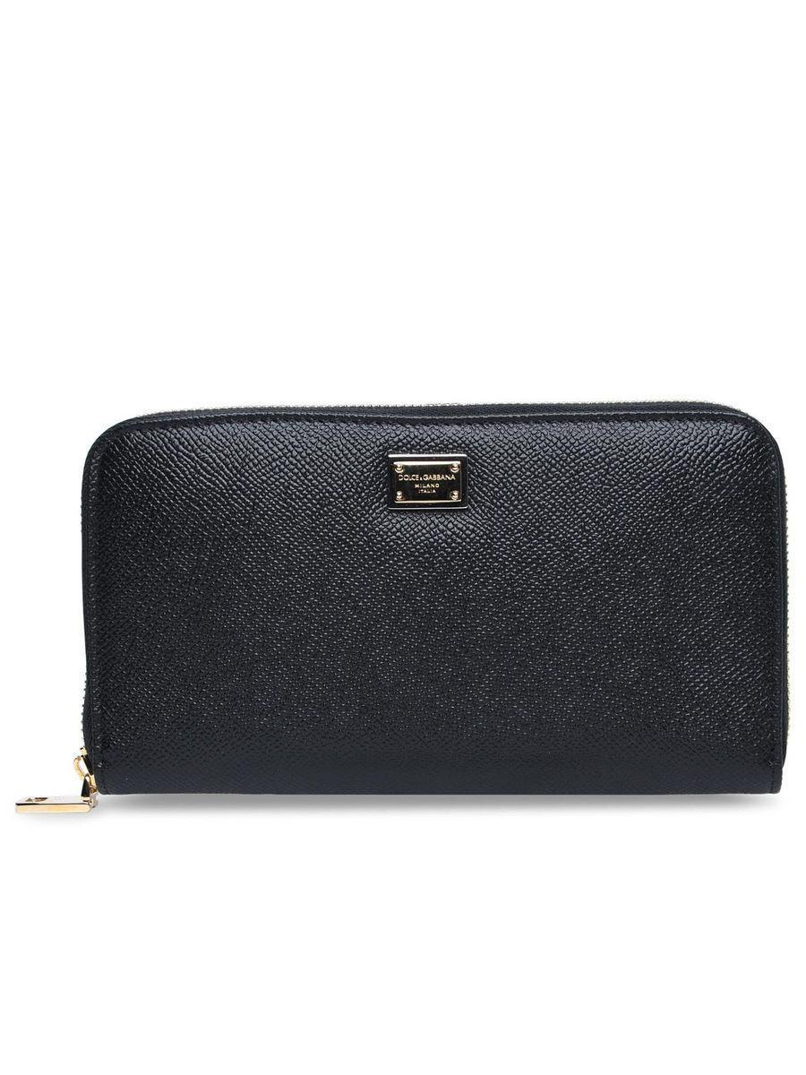 DOLCE & GABBANA Black Calf Leather Wallet Product Image