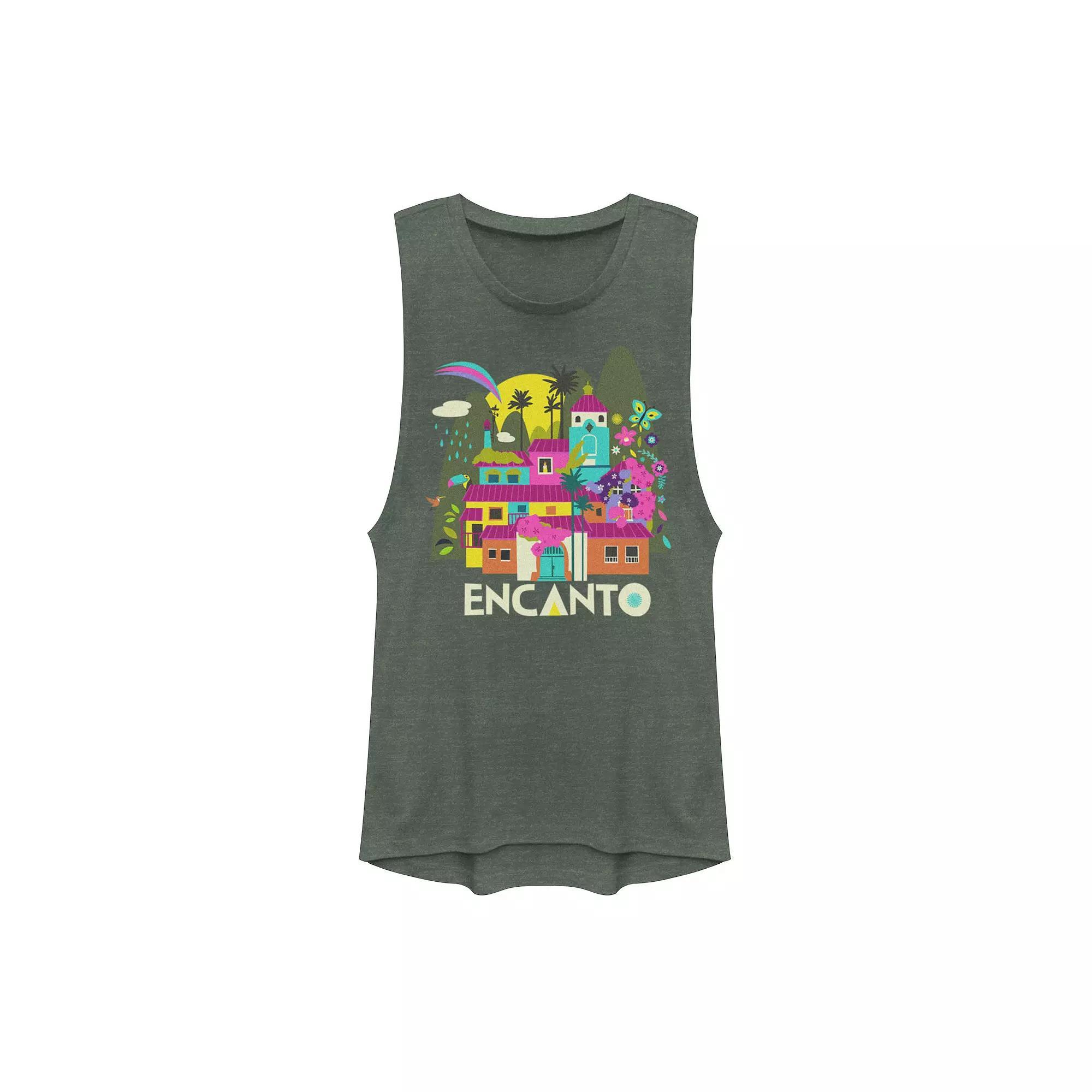 Disney's Encanto Gold Color Pop Muscle Tank Top, Girl's, Size: XXL, Pine Grey Product Image