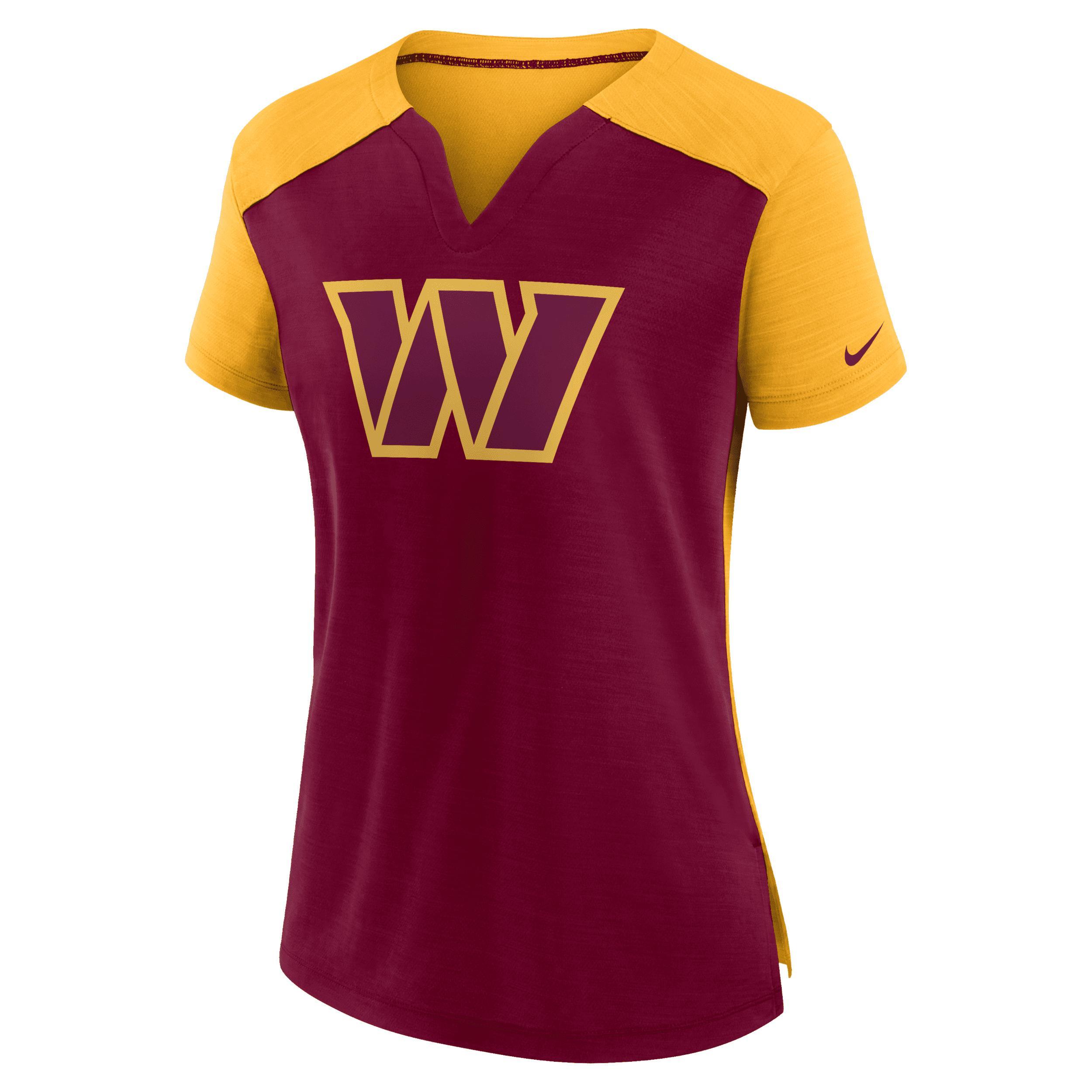 Womens Nike Burgundy/Gold Washington Commanders Impact Exceed Performance Notch Neck T-Shirt Product Image