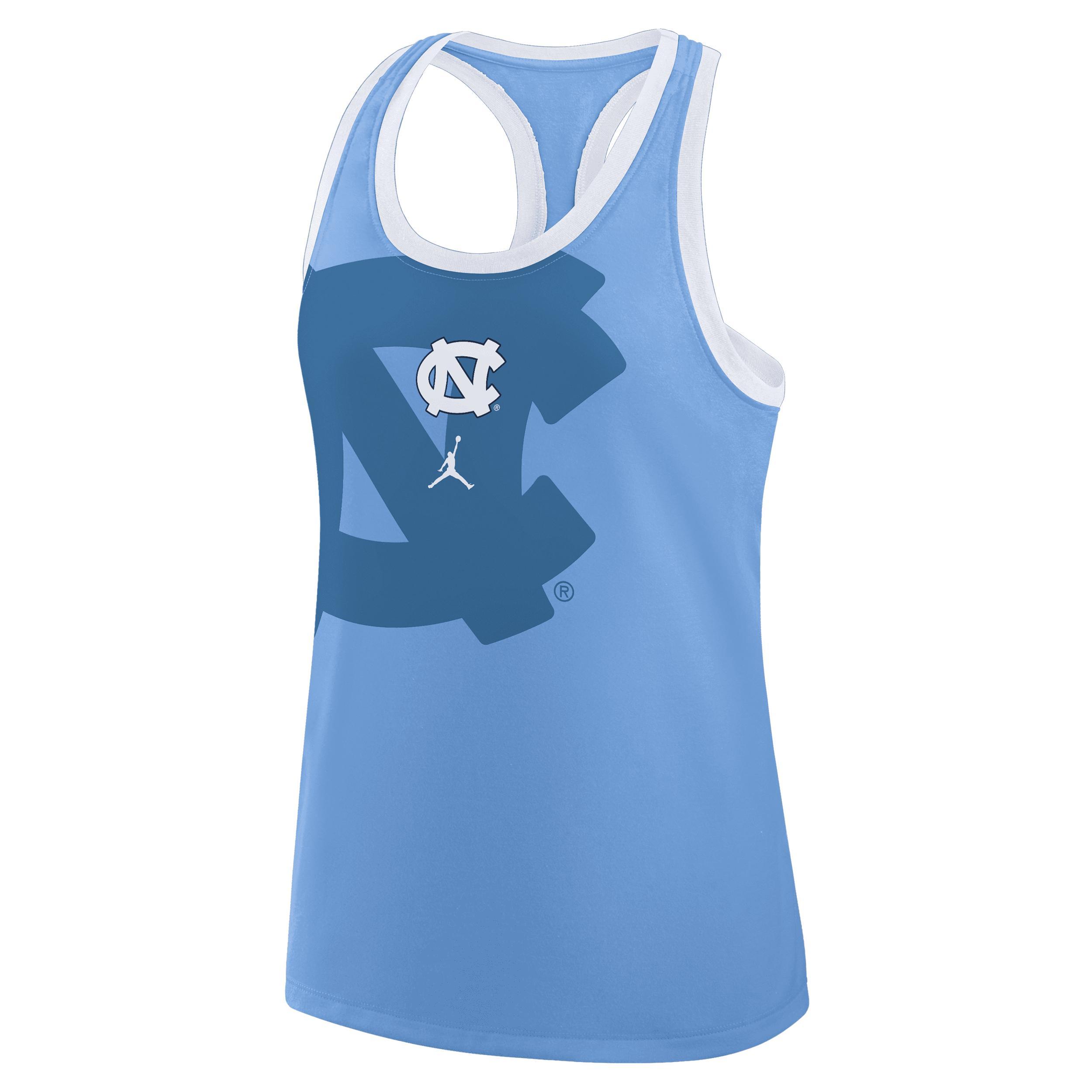 Women's North Carolina Primetime Shadow Jordan Brand College Racerback Tank Top Product Image