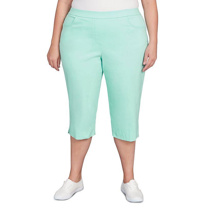 Plus Alfred Dunner Allure Capri Pants, Womens Blue Product Image