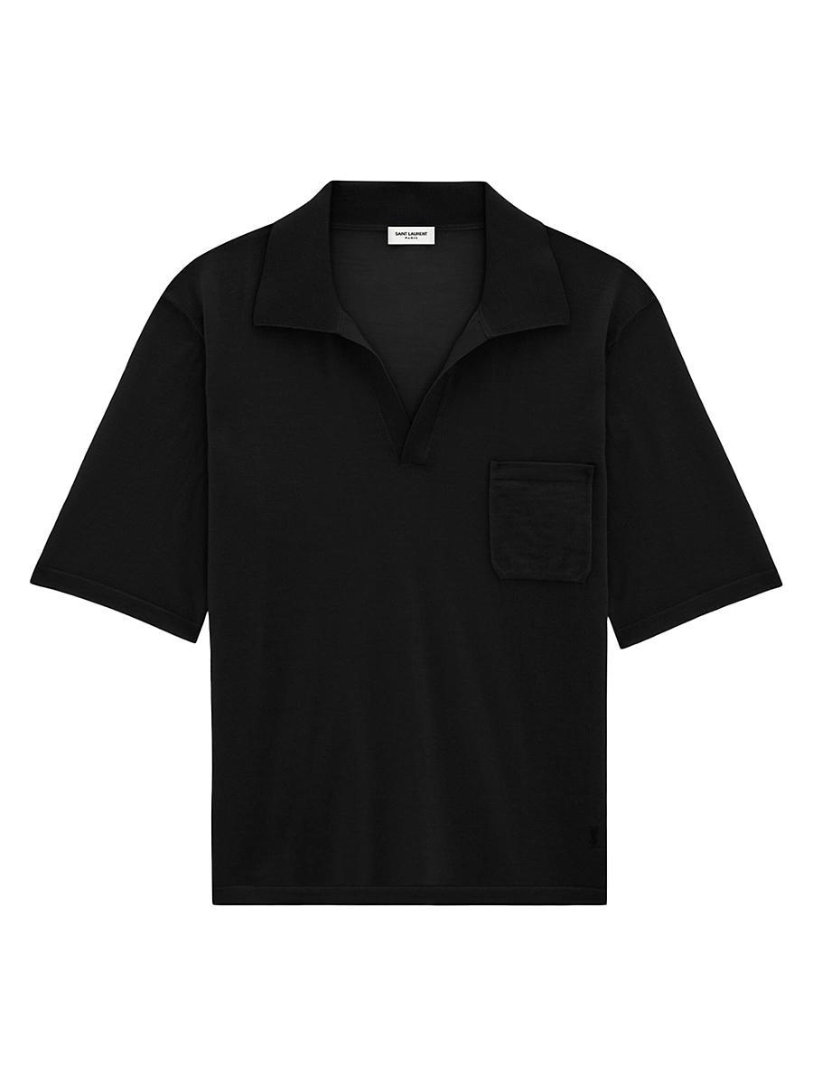 Mens Cassandre Polo Shirt in Wool Product Image