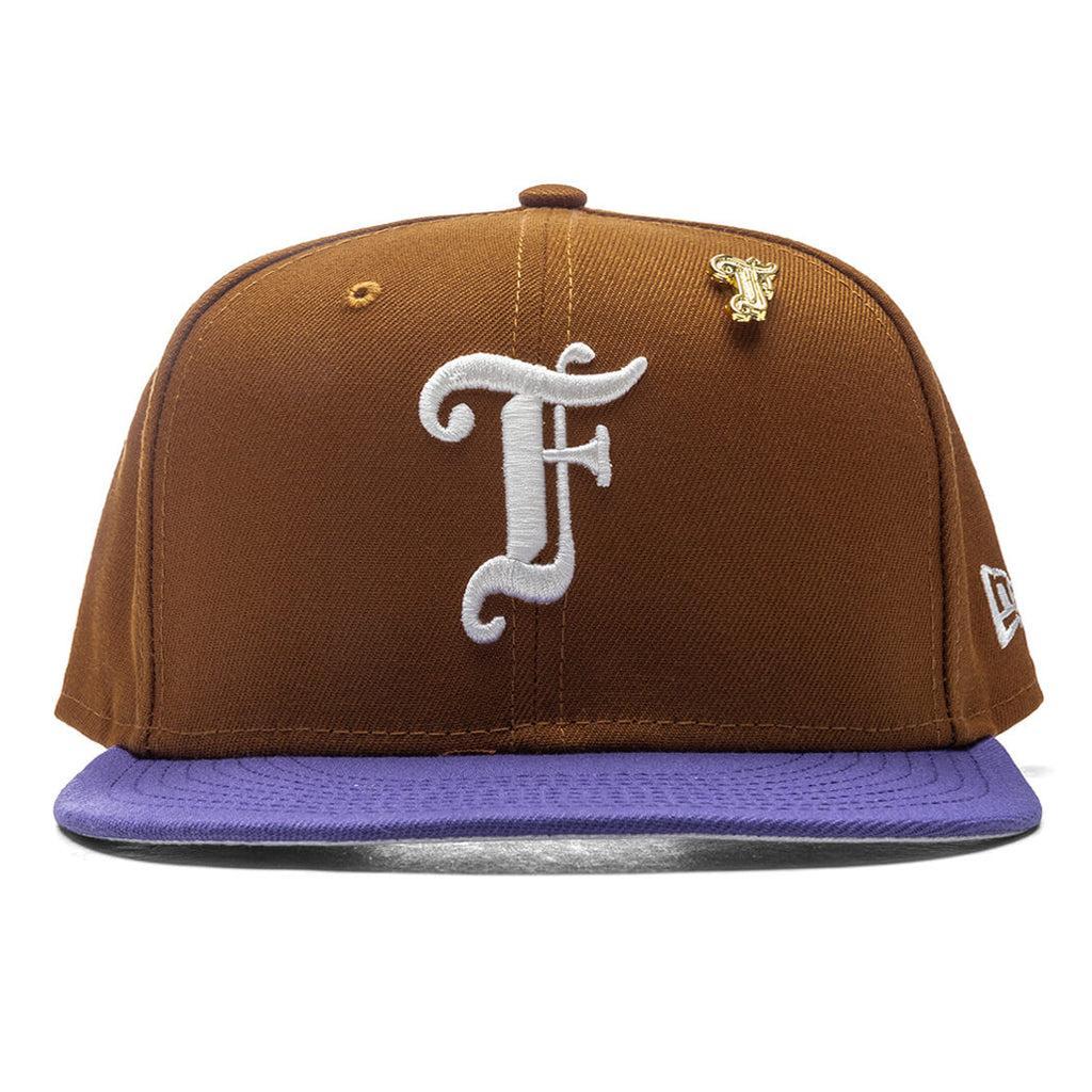 Feature x New Era Old English F Snapback - Peanut/New Orchid Male Product Image