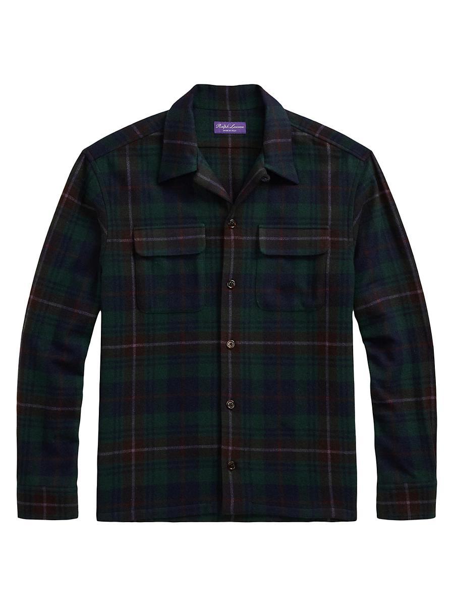 Mens Plaid Cashmere Shirt Product Image