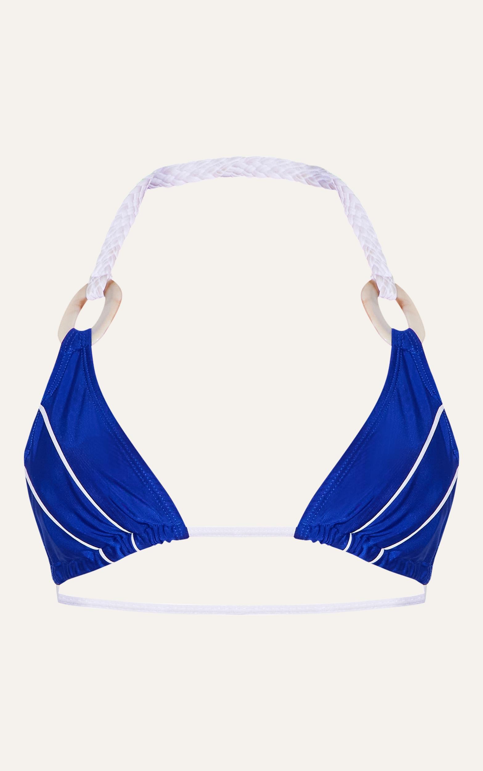 Cobalt O Ring Trim Triangle Bikini Top Product Image