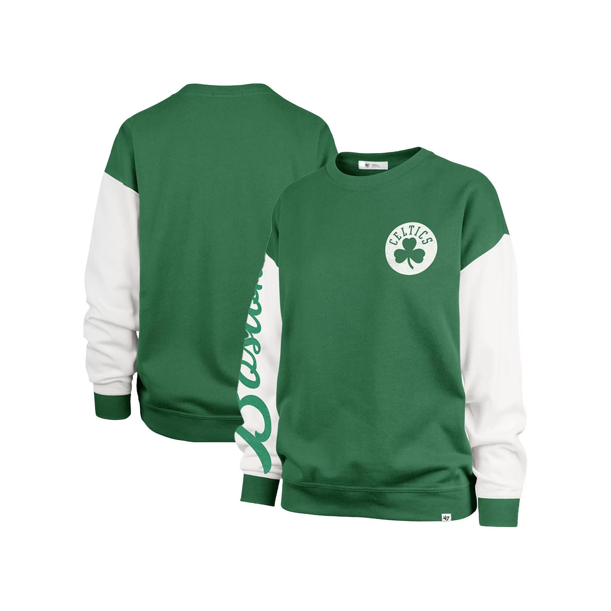 Women's '47 Kelly Green Boston Celtics Plus Size Oversized Rise Andie Pullover Sweatshirt, Size: 4XL Product Image