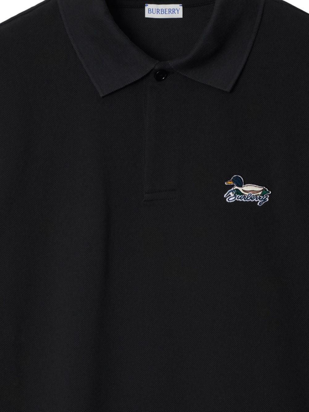 logo-patch cotton polo shirt Product Image