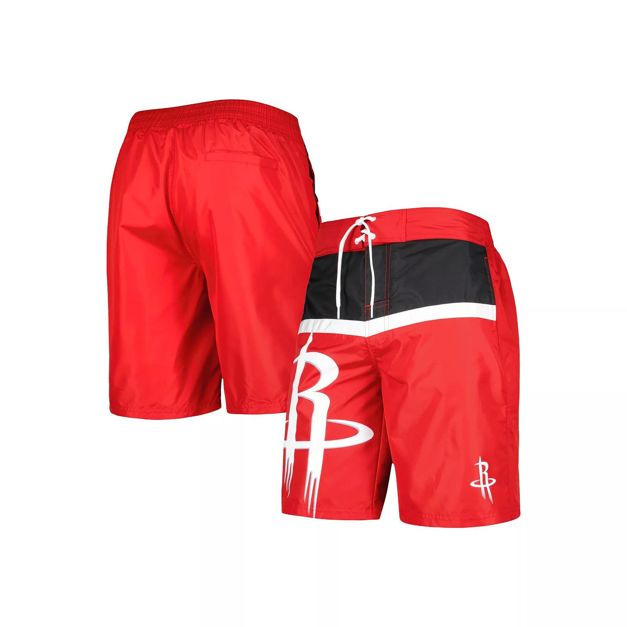 Men's G-III Sports by Carl Banks Red Houston Rockets Sea Wind Swim Trunks,  Product Image