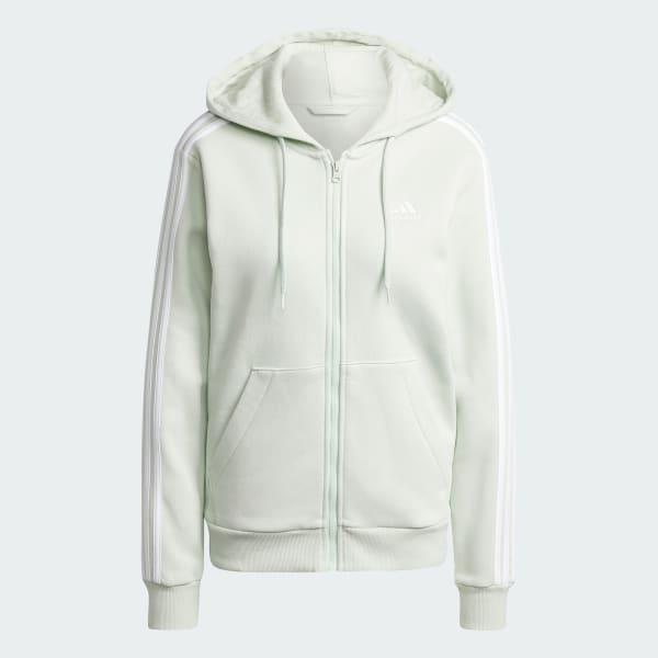 Essentials 3-Stripes Full-Zip Fleece Hoodie Product Image