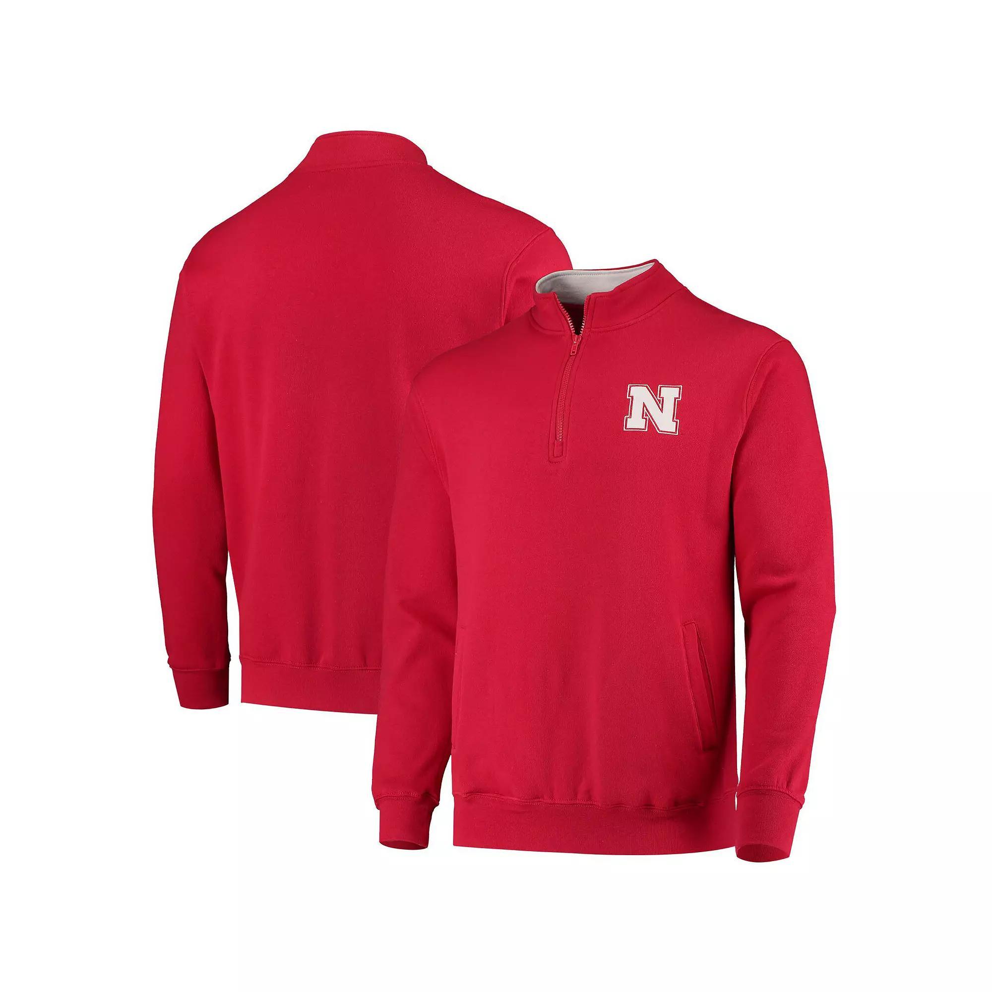 Men's Colosseum Scarlet Nebraska Huskers Tortugas Logo Quarter-Zip Jacket,  Product Image