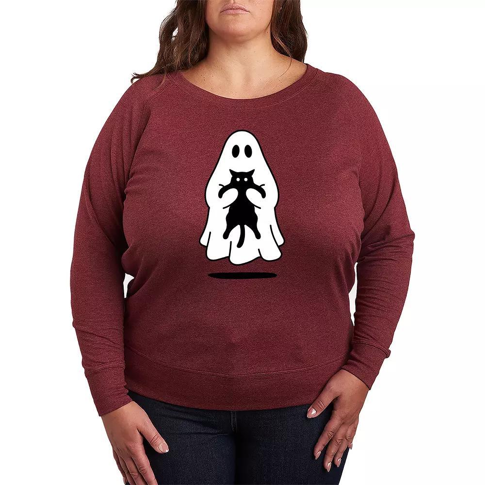 Plus Size Dr. Seuss Grinch It's Fine I'm Fine French Terry Long Sleeve Tee, Women's, Size: 4XL, Grey Dark Red Product Image