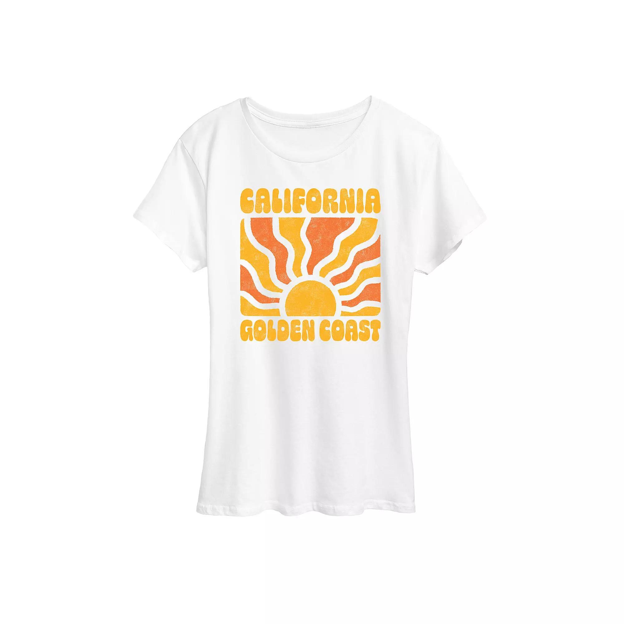 Women's California Golden Coast Graphic Tee, Size: XXL, White Product Image