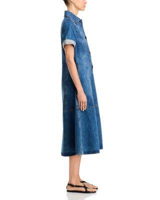 Button Front Denim Dress Product Image