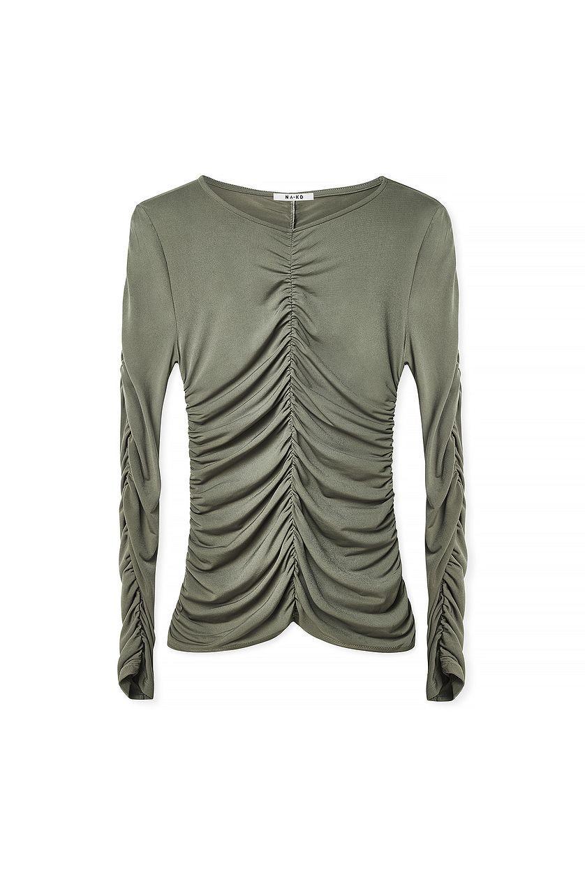 Ruched Detail Long Sleeve Top Product Image