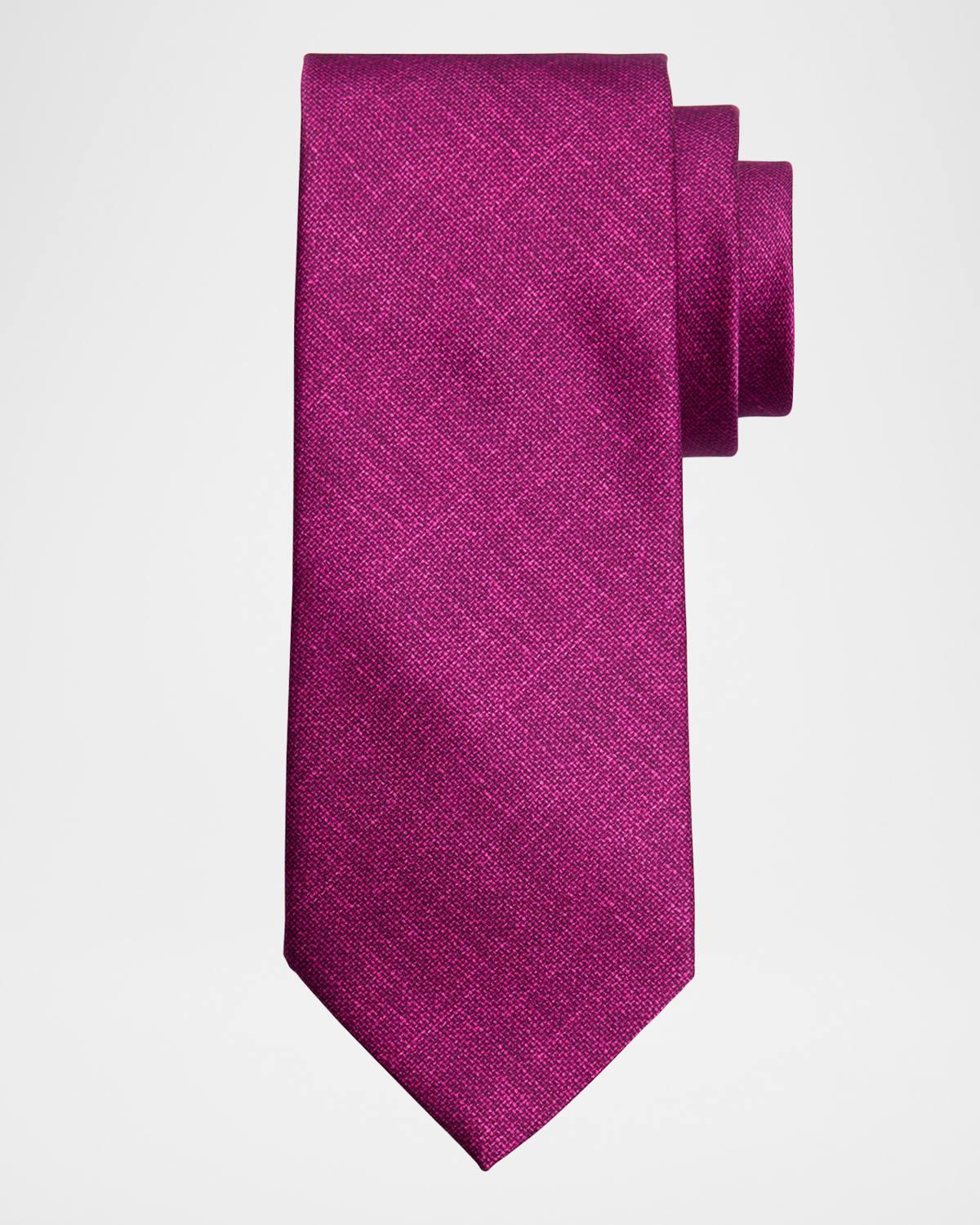 Mens Solid Silk Tie Product Image