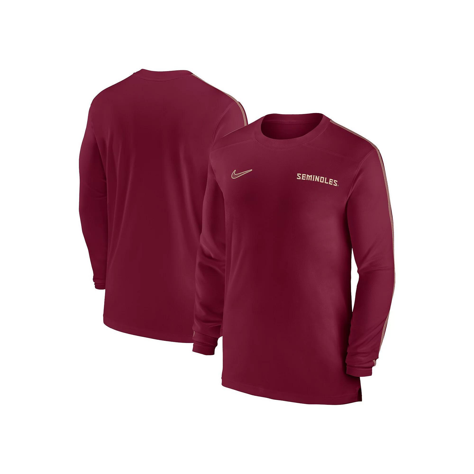 Men's Nike Scarlet Ohio State Buckeyes 2024 Sideline Coach UV Performance Long Sleeve T-Shirt,  Product Image