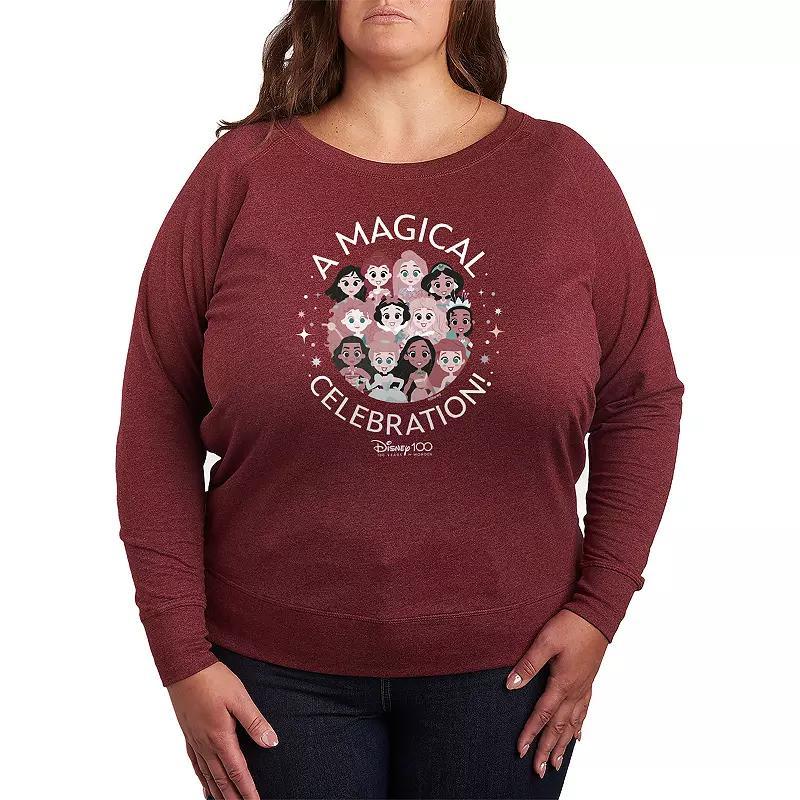 Plus Size Coca-Cola Cherry Can Bow French Terry Long Sleeve Tee, Women's, Size: 3XL, Grey Dark Red Product Image