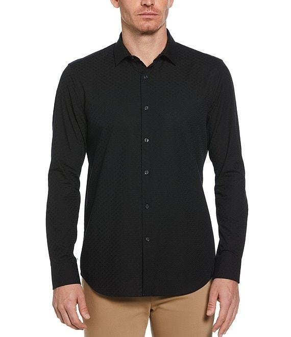 Perry Ellis Cube Print Long Sleeve Woven Shirt Product Image