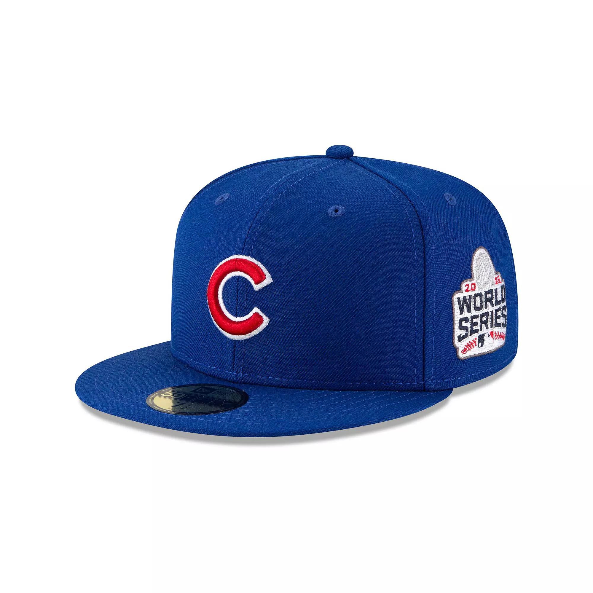 Men's New Era Royal Chicago Cubs 2016 World Series Wool 59FIFTY Fitted Hat, Size: 6 7/8, Blue Product Image