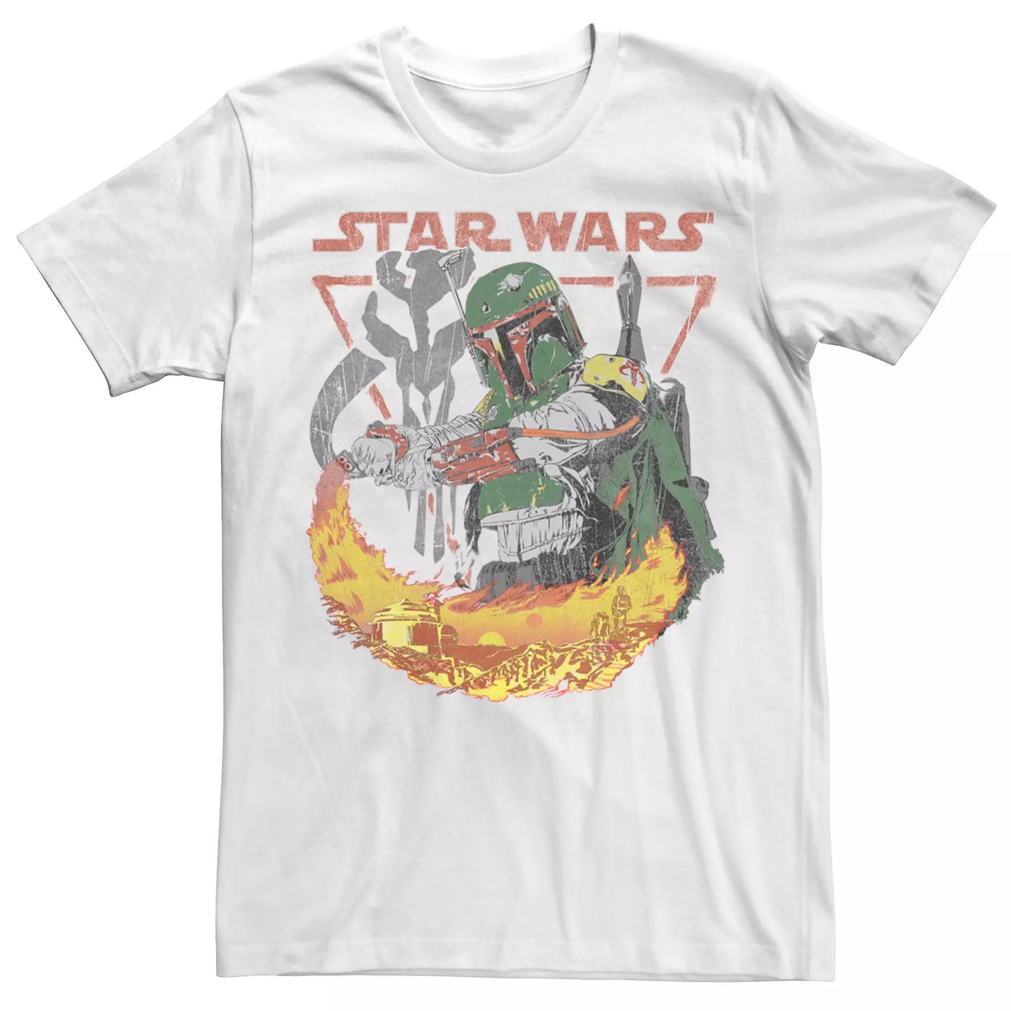 Men's Star Wars Boba Fett Flame Poster Tee,  Product Image