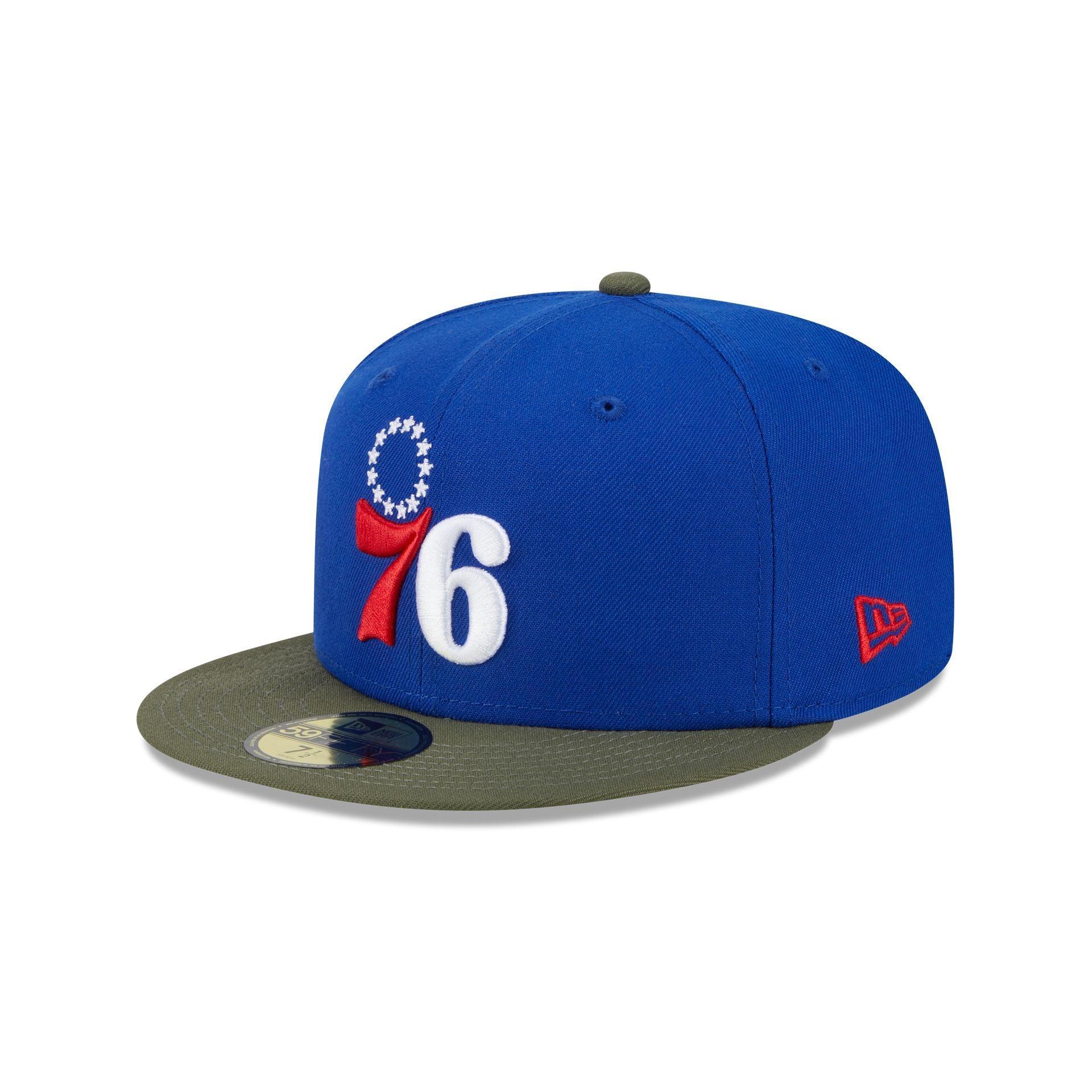 Philadelphia 76ers Olive Visor 59FIFTY Fitted Hat Male Product Image