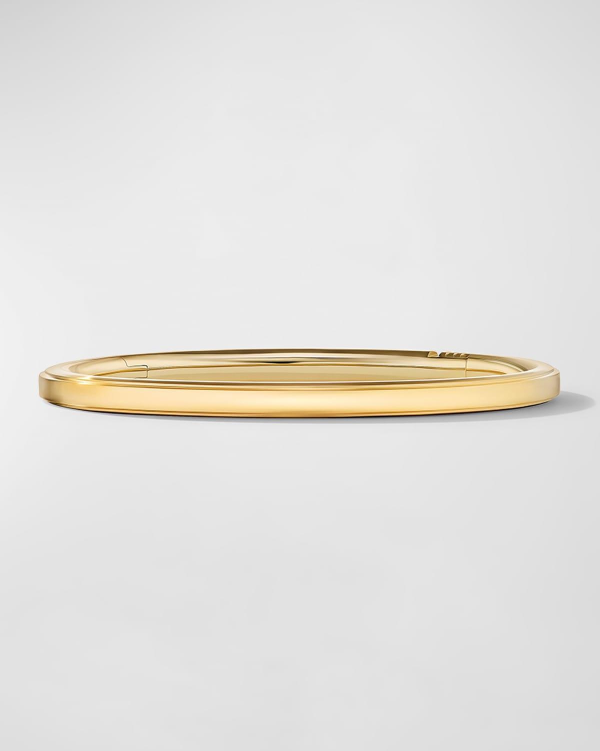 Mens Streamline Bangle Bracelet in 18K Gold, 5mm Product Image