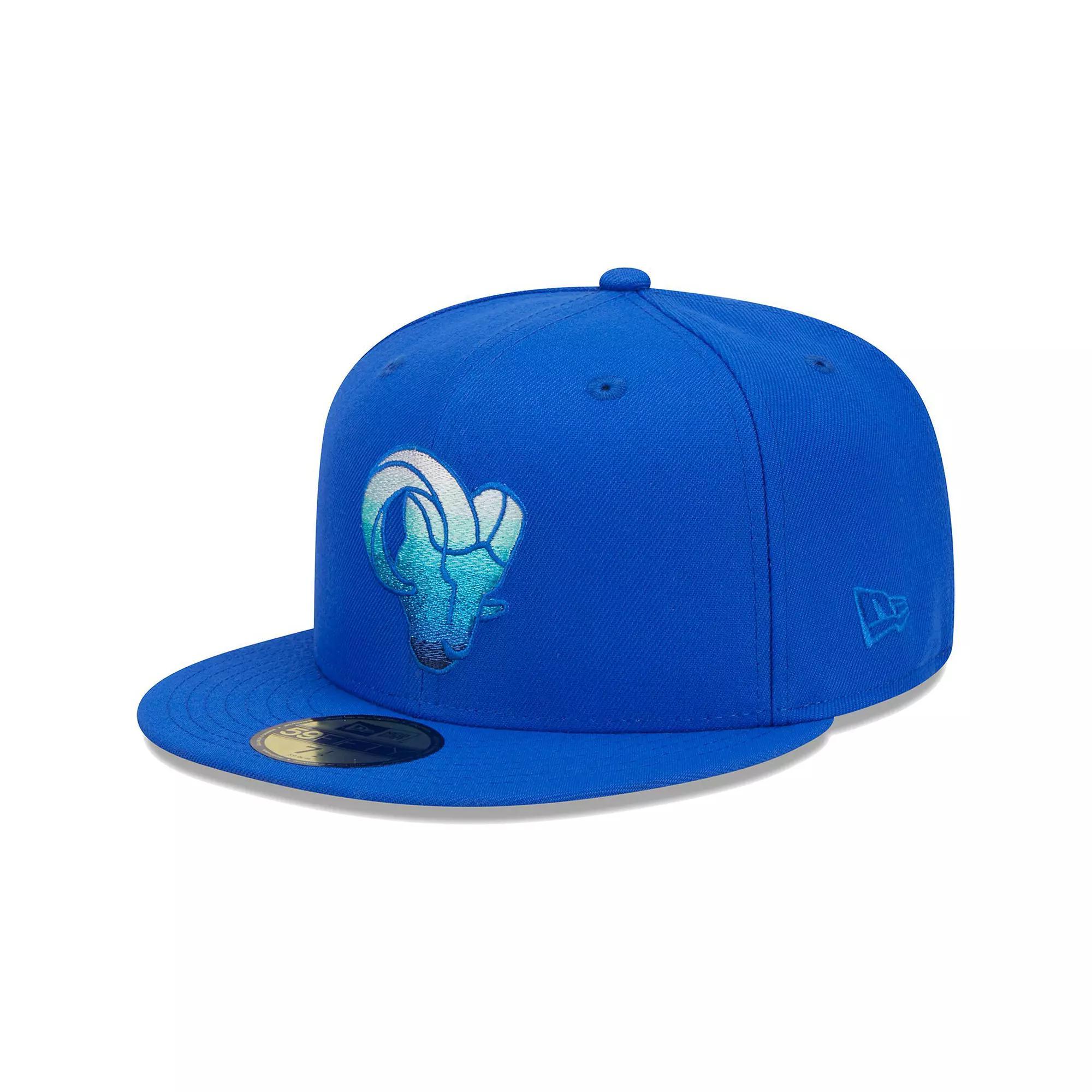 Men's New Era Royal Los Angeles Rams Gradient 59FIFTY Fitted Hat,  Product Image