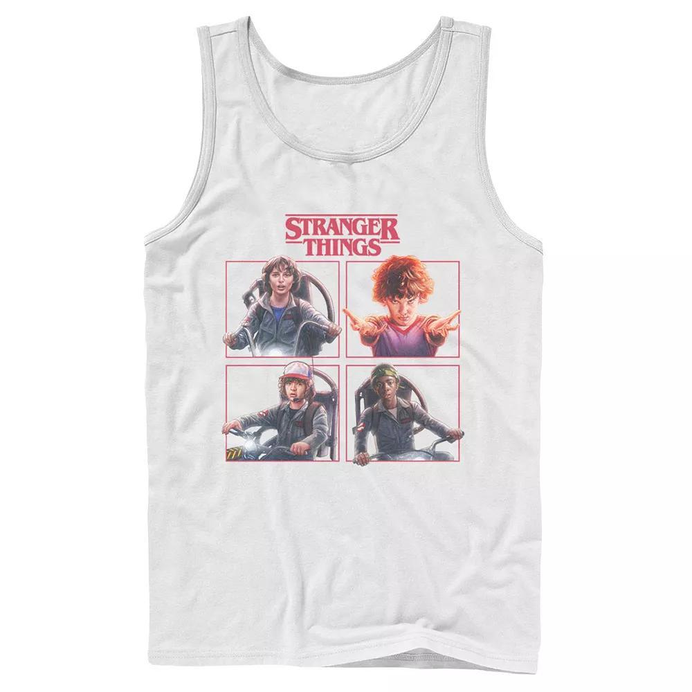 Men's Stranger Things Group Shot Box Up Logo Tank Top,  Product Image