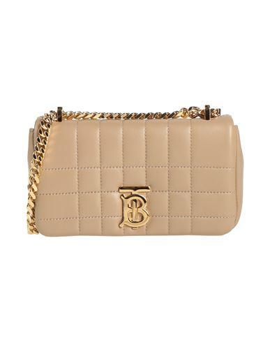 BURBERRY Woman Cross-body Bag Camel Size - Soft Leather In Beige Product Image