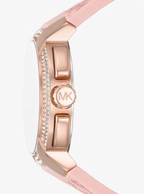 Oversized Sydney Pavé Rose Gold-Tone and Logo Watch Product Image