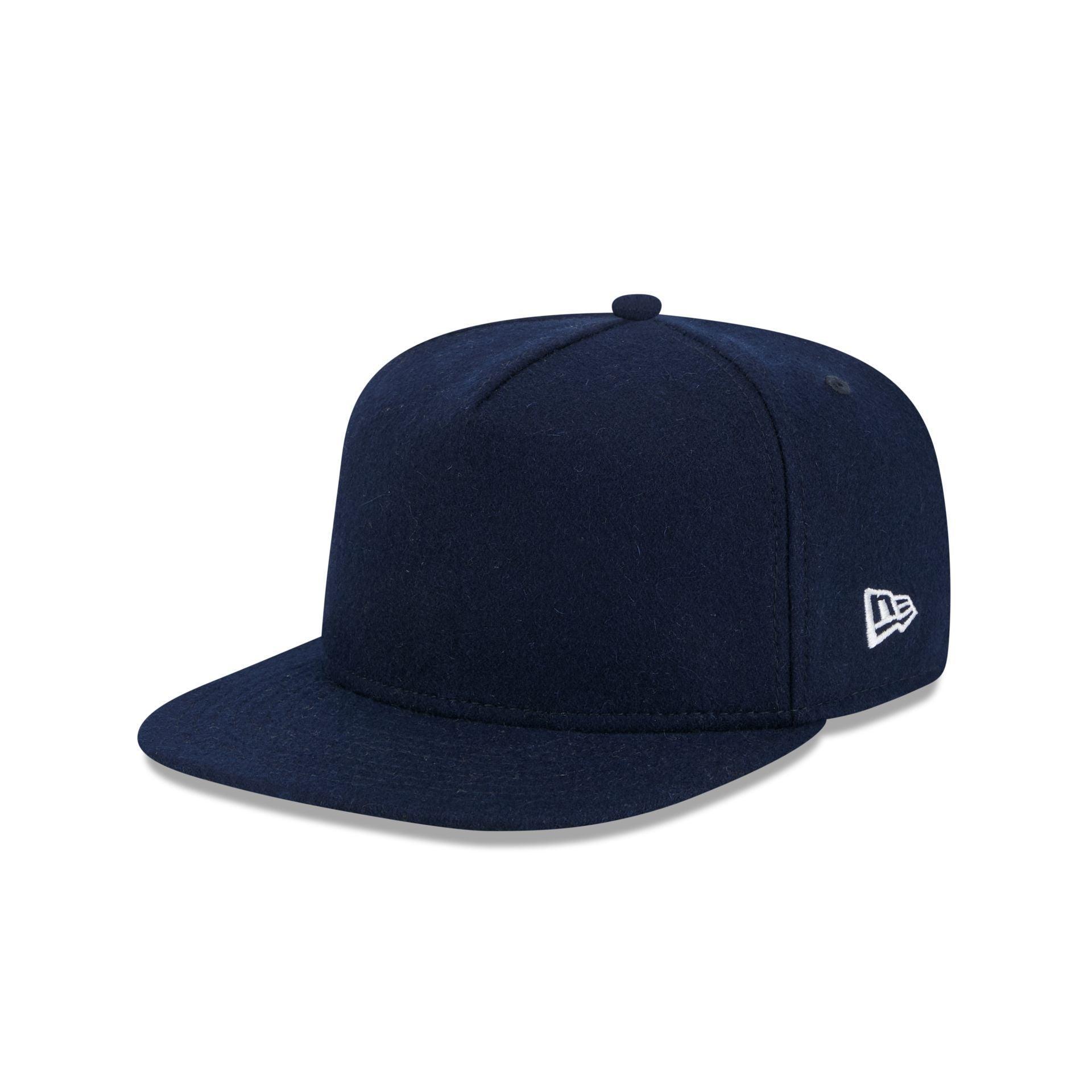 New Era Cap Navy Melton Wool 59FIFTY A-Frame Fitted Hat Male Product Image