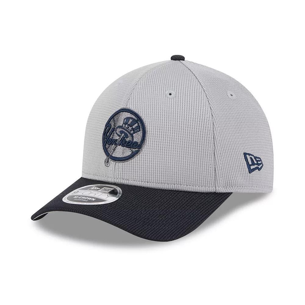 Mens New Era Gray/Navy New York Yankees 2025 Batting Practice 9FORTY M-Crown Adjustable Hat Product Image